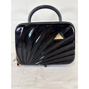 Triforce Elite Travelware Hardside Beauty Zipper Black Case Luggage Makeup Bag